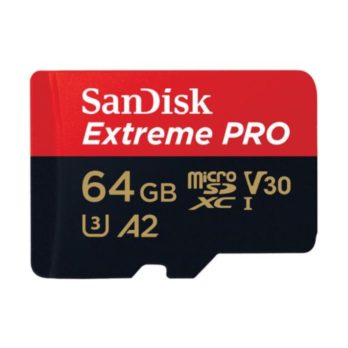 SanDisk Extreme PRO 64GB 200/90MB/s microSDXC A2 C10 V30 UHS-I U3 Drony / Kamery Sportowe + ADAPTER