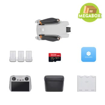 MEGABOX Dron DJI Mini 3 Fly More Combo (DJI RC) + DJI Care Refresh (dwuletni plan) + karta pamięci 128GB Sandisk Extreme Pro