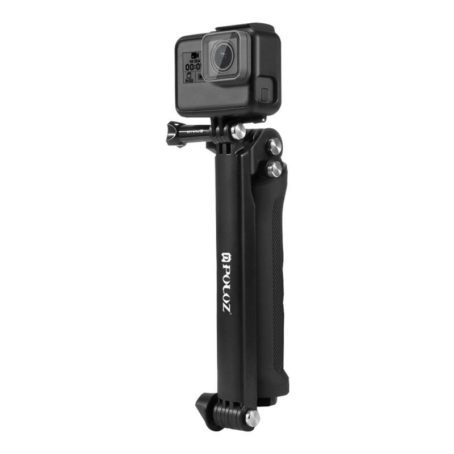 Składany kijek Selfie Stick/Tripod Puluz do kamer sportowych PU202 czarny - obrazek 3