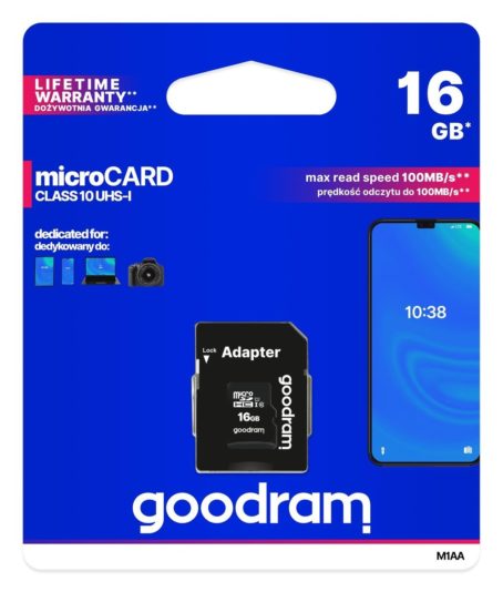 Karta pamięci Goodram microSD 16GB (M1AA-0160R12) - obrazek 3