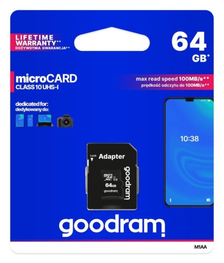 Karta pamięci Goodram microSD 64GB (M1AA-0640R12) - obrazek 3
