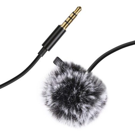 Mikrofon Jack Puluz krawatowy z klipsem PU424 1,5m 3.5mm Jack - obrazek 3