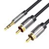 Kabel audio 3,5mm męski do 2x RCA męski Vention BCFBG 1,5m czarny