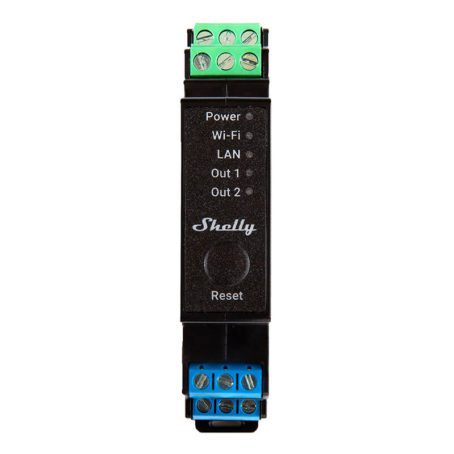 2-kanałowy przekaźnik na szynę DIN Shelly Pro 2PM WIFI/LAN