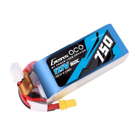 Akumulator Gens Ace 750mAH 11.1V 60C 3S1P Lipo z konektorem XT30