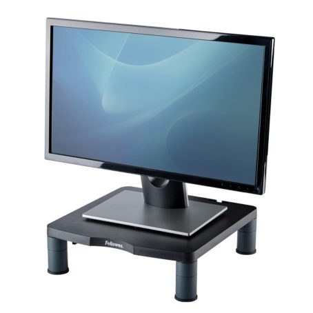 Fellowes podstawa pod monitor, grafitowa, Zakres regulacji wysokości 50 - 100 mm, Maksymalna wielkość ekranu 53,3 cm (21").