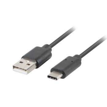 Kabel Lanberg CA-USBO-10CU-0005-BK (USB 2.0 typu A – USB typu C ; 0,50m; kolor czarny)