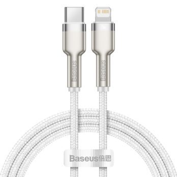 BASEUS KABEL USB-C LIGHTNING CAFULE PD 1M BIAŁY
