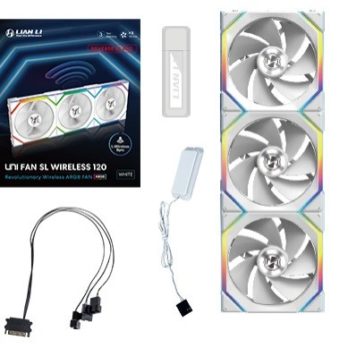 Lian Li UNI FAN SL Wireless 120 Reverse Blade Obudowa komputera Wentylator 12 cm Biały 3 szt.