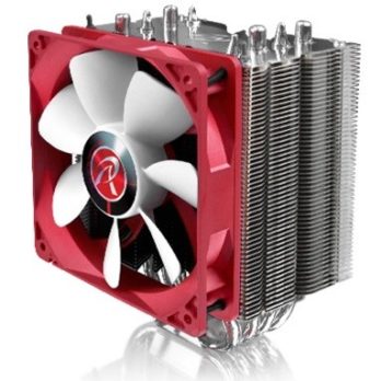 RAIJINTEK Themis Evo Procesor Chlodnica/wentylator 12 cm Metaliczny, Czerwony, Biały