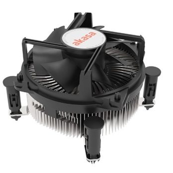 Akasa AK-CC6606BP01 system chłodzenia komputerów Procesor Radiator 9 cm Aluminium, Czarny 1 szt.