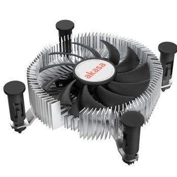 Akasa AK-CC6601EP01 system chłodzenia komputerów Procesor Radiator 7,5 cm Aluminium, Czarny 1 szt.
