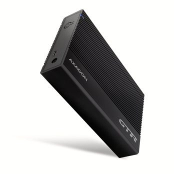 AXAGON EE35-GTR USB-C 3.2 Gen 1 – SATA 6G, Obudowa Zewnętrznego Dysku Twardego 3.5″, Ryflowana – Czarna