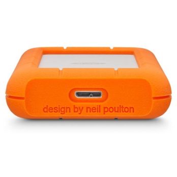 LaCie Rugged Mini zewnętrzny dysk twarde 1 TB 5400 RPM 2.5″ Micro-USB B 3.2 Gen 1 (3.1 Gen 1) Pomarańczowy, Srebrny