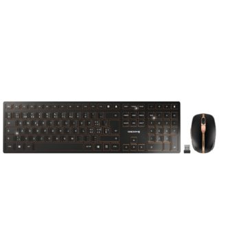 CHERRY DW 9100 SLIM klawiatura Dołączona myszka Uniwersalne RF Wireless + Bluetooth QWERTZ Swiss Czarny