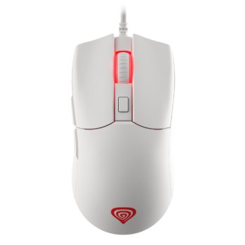 Mysz dla graczy Genesis Krypton 750 lekka 8000 DPI PAW3333 RGB Biała gamingowa