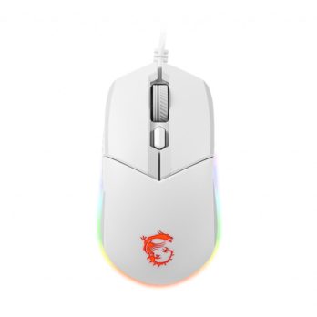 MSI CLUTCH GM11 WHITE myszka Oburęczny USB Typu-A Optyczny 5000 DPI