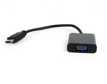 Adapter GEMBIRD A-HDMI-VGA-04 (HDMI M – D-Sub (VGA) F; 0,15m; kolor czarny)
