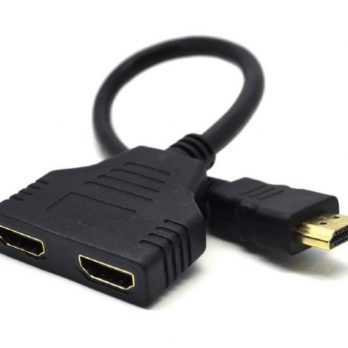 Adapter GEMBIRD DSP-2PH4-04 (HDMI M – 2x HDMI F; 0,20m; kolor czarny)