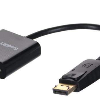 Adapter Lanberg AD-0007-BK (DisplayPort M – DVI-D F; 0,10m; kolor czarny)