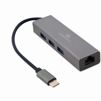 GEMBIRD ADAPTER USB-C -> LAN RJ-45 1GB NA KABLU HUB 3X USB 3.1