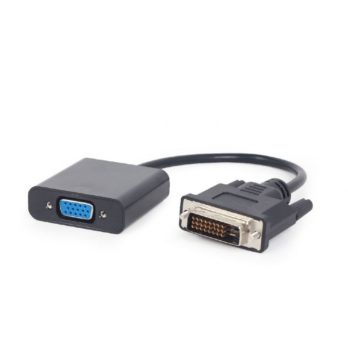 Adapter GEMBIRD A-DVID-VGAF-01 (DVI-D M – D-Sub (VGA) F; 0,20m; kolor czarny)