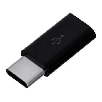 Adapter SAVIO AK-31/B (Micro USB F – USB typu C M; kolor czarny)
