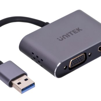 UNITEK ADAPTER USB-A – HDMI & VGA, FULLHD, M/F