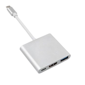 MACLEAN ADAPTER USB 3.1 C-HDMI 4K + USB 3.0 + USB C MCTV-840