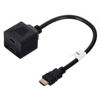 Splitter Lanberg AD-0019-BK (HDMI M – 2x HDMI F; 0,20m; kolor czarny)