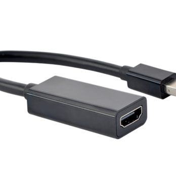 Adapter GEMBIRD A-MDPM-HDMIF-02 (Mini DisplayPort M – HDMI F; 0,15m; kolor czarny)