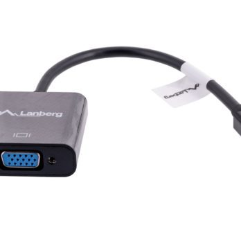 Adapter Lanberg AD-0006-BK (Mini DisplayPort M – D-Sub (VGA) F; 0,20m; kolor czarny)