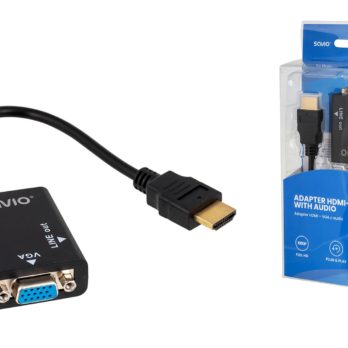 Adapter SAVIO cl-23 (HDMI M – D-Sub (VGA) F; 0,20m; kolor czarny)