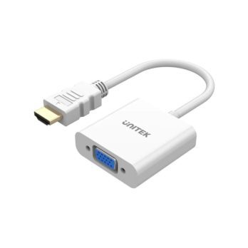 UNITEK ADAPTER HDMI – VGA, FULLHD 60HZ, BIAŁY, M/F