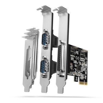 Axagon PCEA-PSN PCIe- mit 1x Parallel-+ 2x Seriell-Ports – ASIX AX99100 adapter Wewnętrzny Równoległy, RS-232