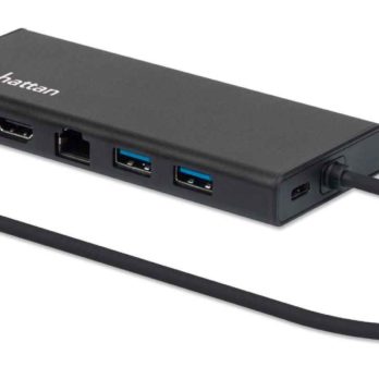 Manhattan 152747 stacja dokująca USB Type-C Czarny