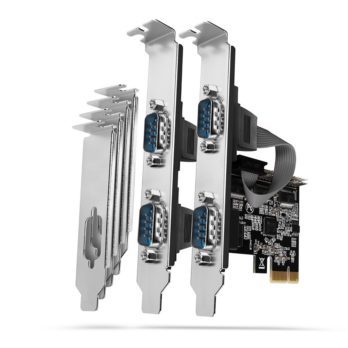 Axagon PCEA-PSN PCIe- mit 4x Seriell-Ports – ASIX AX99100 Chipsatz adapter Wewnętrzny RS-232