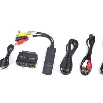 Adapter GEMBIRD UVG-002 (USB M – RCA, S-Video F; 0,50m; kolor czarny)