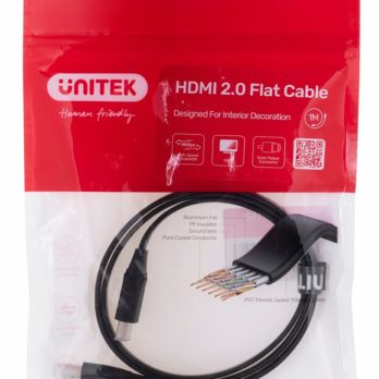 UNITEK KABEL HDMI 2.0 4K60HZ, PŁASKI, 1M, C11063BK