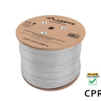 LANBERG KABEL SFTP KAT. 7 305M DRUT CU LSZH SZARY CPR+FLUKE PASSED