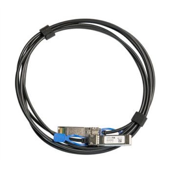 MikroTik 25GBase do bezpośredniego podłączania XS+DA0003 SFP/SFP+/SFP28 Maksymalna odległość transferu 3 m Obsługuje SFP 1G/SFP+ 10G/25G SFP28, 25 Gbit/s