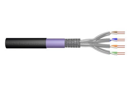 Digitus Kabel instalacyjny zewnętrzny suchy kat.7, S/FTP, AWG 23/1, PE, 1000m, czarny, szpula