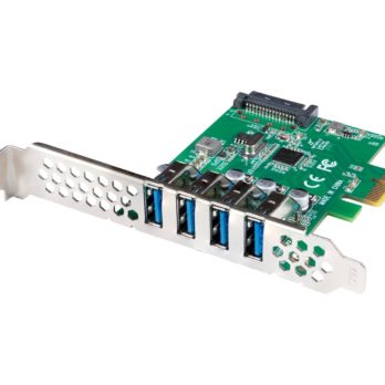 LANBERG KARTA PCI-E X1 -> 4X USB-A 3.1 GEN1 ŚLEDŹ LOW PROFILE PCE-US3-004