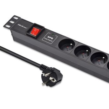 Qoltec Aluminiowa Listwa zasilająca PDU do RACK 19” | 1U | 16A | 6xFRENCH | 1.8m