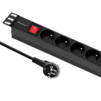 Qoltec Listwa zasilająca PDU do RACK 19” | 1U | 16A | 8xFRENCH | 2m