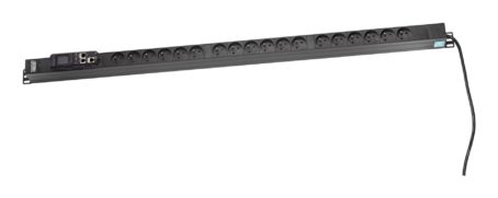 Digitus DN-IP-V-2-18E rozdzielacz zasilania PDU 18 x gniazdo sieciowe 0U Czarny