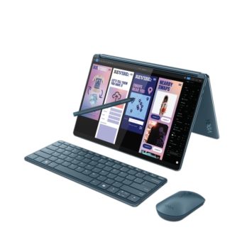 Lenovo Yoga Book 9 13IMU9 Ultra 7 155U 2x 13.3″ 2.8K OLED 400nits Glossy 60Hz 32GB LPDDR5x-7467 SSD512 Intel Arc Graphics Win11 Tidal Teal
