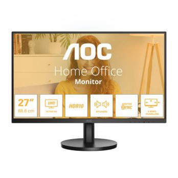 AOC B3 U27B3A monitor komputerowy 68,6 cm (27″) 3840 x 2160 px 4K Ultra HD LCD Czarny
