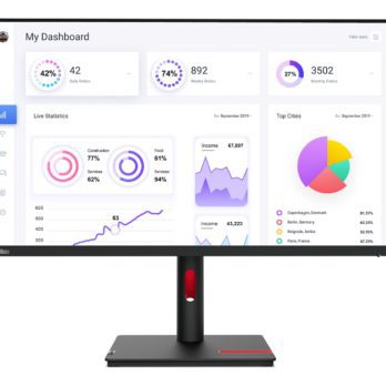 Lenovo ThinkVision T32p-30 LED display 80 cm (31.5″) 3840 x 2160 px 4K Ultra HD Czarny
