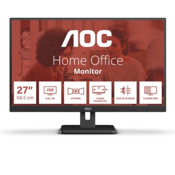 AOC 27E3UM/BK monitor komputerowy 68,6 cm (27″) 1920 x 1080 px Full HD Czarny